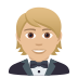 🤵🏼 person in tuxedo: medium-light skin tone display on JoyPixels